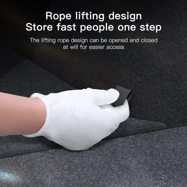 YZ For Tesla Model Y Juniper 21-2025 Trunk Side Storage Box Hollow Cover Organizer Flocking Mat Partition Board Stowing Tidying - Image 2