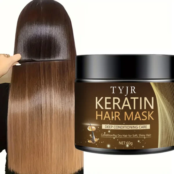 Keratin Hair Mask Professional Hair Care Deep Repair Mask Suitable for All Hair Types | Small Travel Bag/60G - Image 7