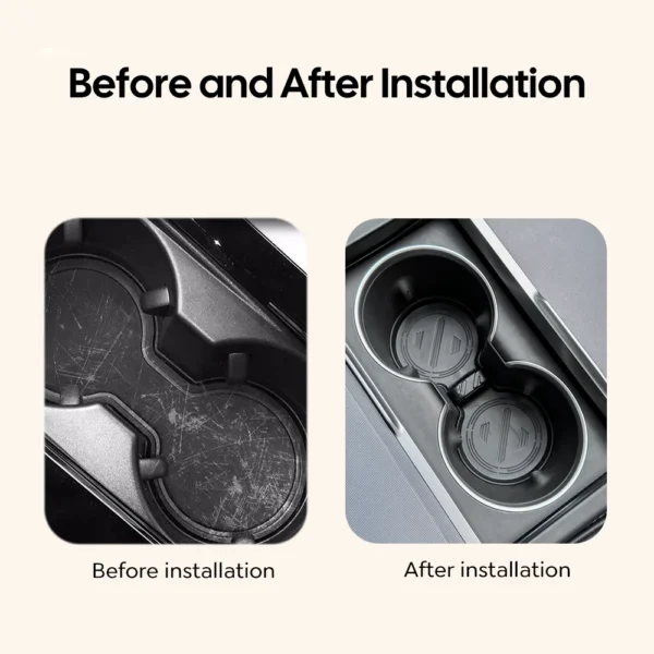 For Tesla Model Y Juniper 2025 Launch Model 3 highland 2024 Water Cup Mat Coasters Slots Non-Slip Waterproof Drink Pad Silicone - Image 5