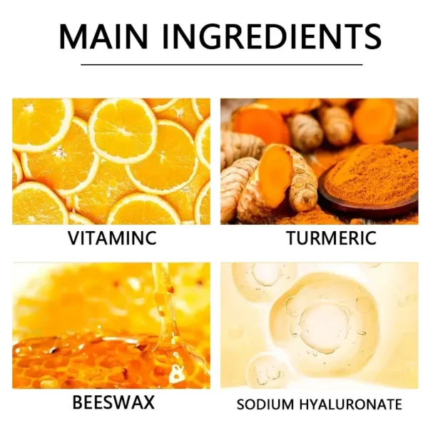 Vitamin c and turmeric hand wax mask for hands and feet, smoothing skin, gently cleansing hand mask, illuminating hand skin - Image 2