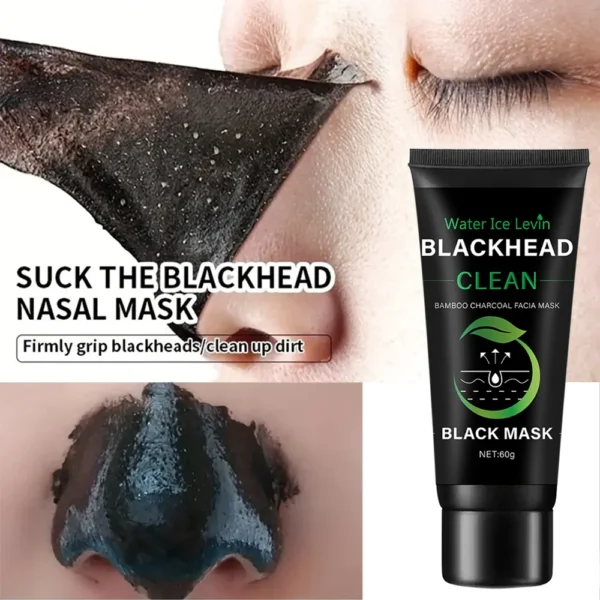 Bamboo Charcoal Fiber Mask Blackhead Removal Deep Mask Deep Cleansing Cleansing Exfoliating Mask Treatment Black Mask - Image 3