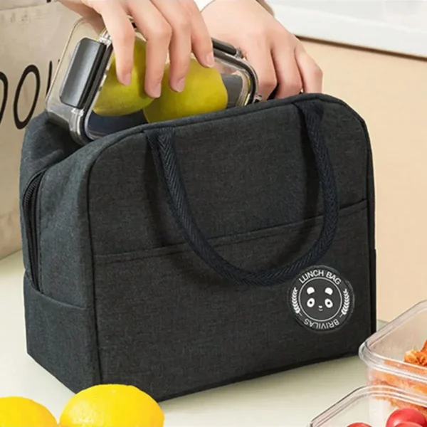 1pc- insulated lunch box bag thickened student portable lunch bag - Image 4