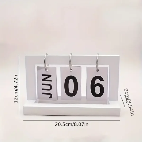 Ins Minimalist Style Living Room Office Decoration Wooden Calendar Ornament Modern Desk Accessories Simple Home Decor Crafts Gift - Image 2
