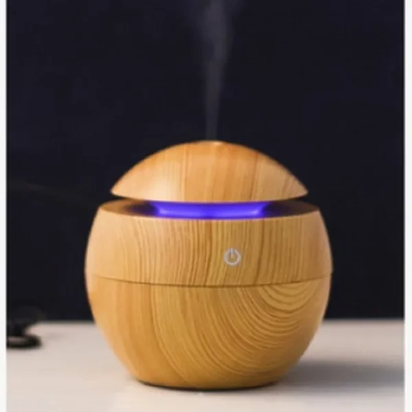 Portable Mini Wood-Grain Spherical Desktop Air Humidifier Purifier Aromatherapy Machine for Home Large Capacity - Image 4