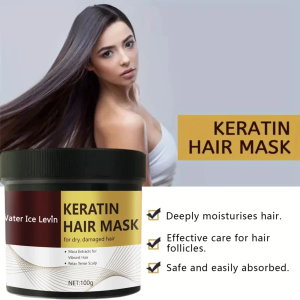 Magical Keratin Hair Mask 5 Seconds Fast Repair Damaged Frizzy Hair Soft Smooth Shiny Straightening Deep Moisturizing Hair Care - Image 3