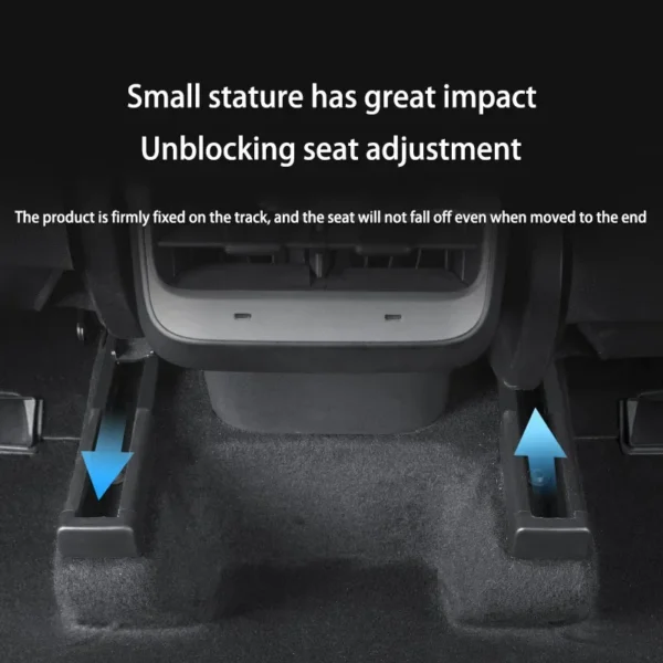4pcs Seat Rail Cover Protector For Tesla Model 3 Y Juniper 2025 Accessories Rear End Pieces Backseat Slide Protection Anti-kick - Image 6