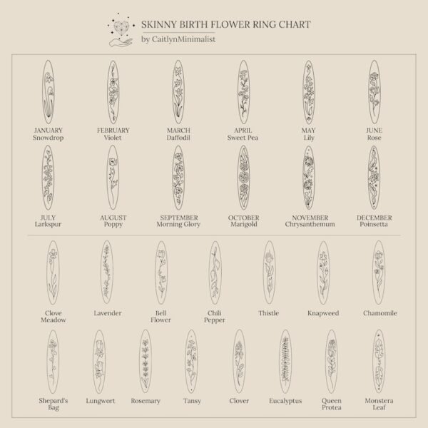 Dainty Engraved Flower Ring • Personalized Stackable Ring • Custom Friendship Ring • Gifts for Mom • RM21 - Image 9