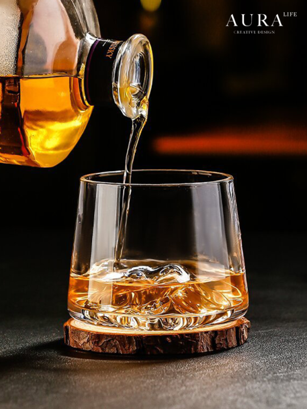 AURA'S iceberg glass ins wind jade wine glass Japanese mountain viewing cup high-end whiskey glass - Image 1