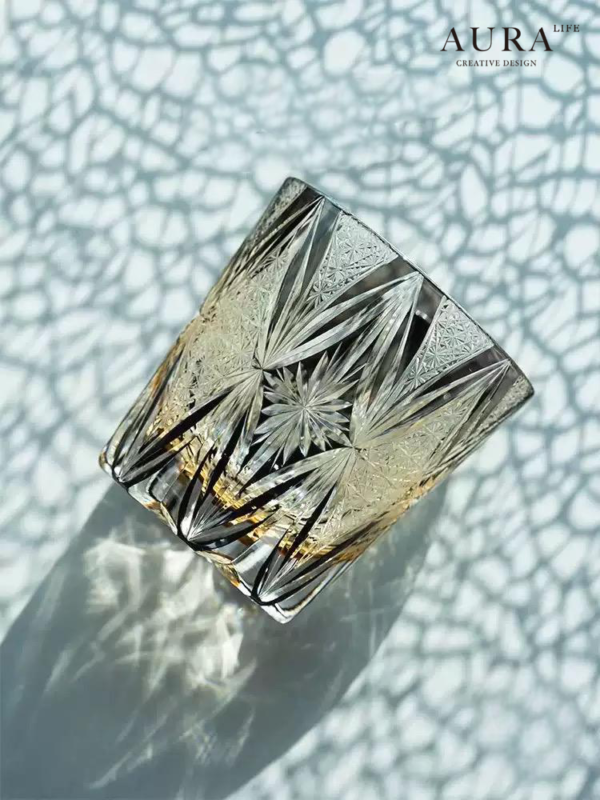 AURA'S Rolla Secret Key Retro Whiskey Cup Edo Kiriko Classical Cup Personalized Handmade Crystal Glass Cup - Image 2