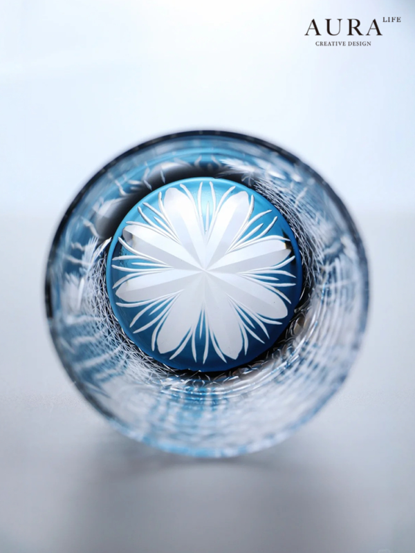 AURA'S Edo Kiriko Shoukaku crystal glass whiskey glass hand-carved wine glass gift cup - Image 4