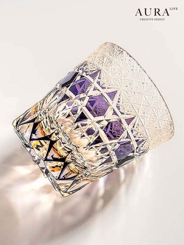 imgextra-i1-3022393754-O1CN01hhh4zv1dbNsQfVa7l_3022393754 AURA'S amethyst Edo Kiriko hand-carved whiskey glass crystal glass foreign wine glass - Image 1