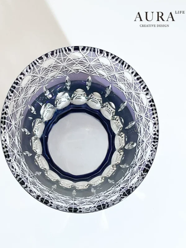 AURA'S Violet Edo Kiriko whiskey crystal glass cup shot glass girls light luxury gift - Image 3