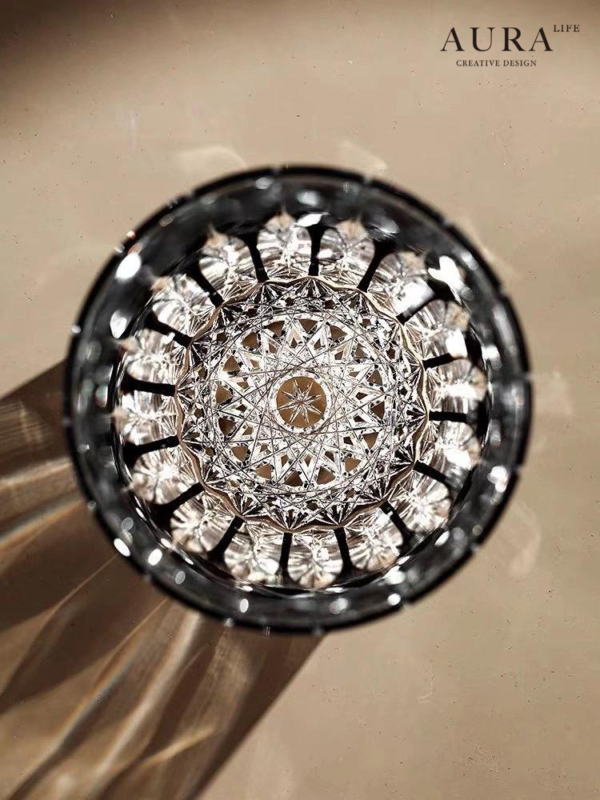 AURA'S Edo Kiriko hand-carved high-end crystal cup starburst rock cup whiskey cup gift box - Image 3