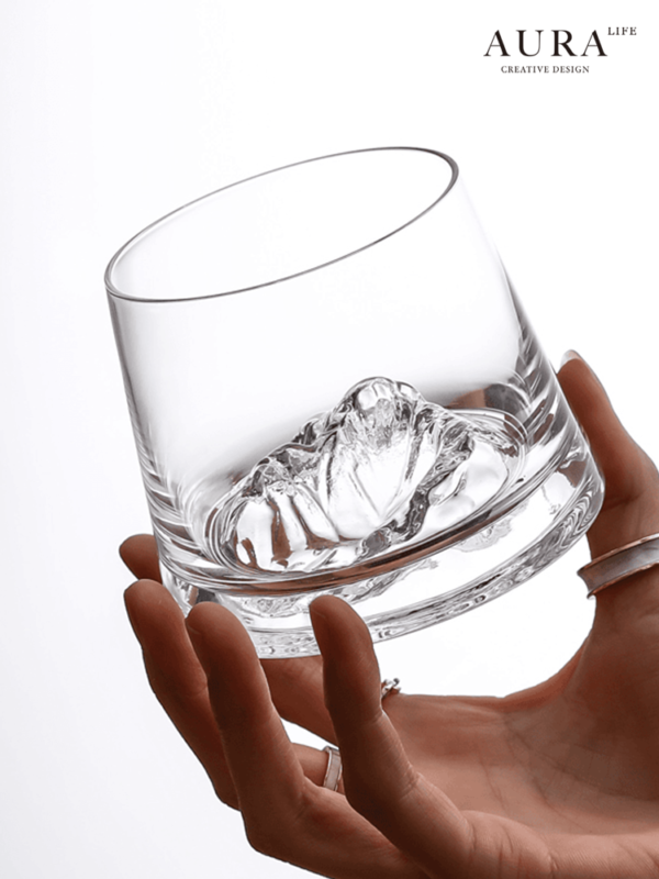 AURA'S iceberg glass ins wind jade wine glass Japanese mountain viewing cup high-end whiskey glass - Image 5