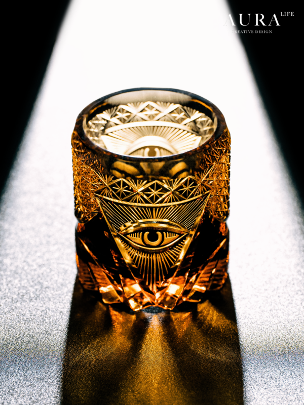 AURA'S God's Eye Edo Kiriko high-end niche handmade wine glass crystal glass whiskey glass - Image 1