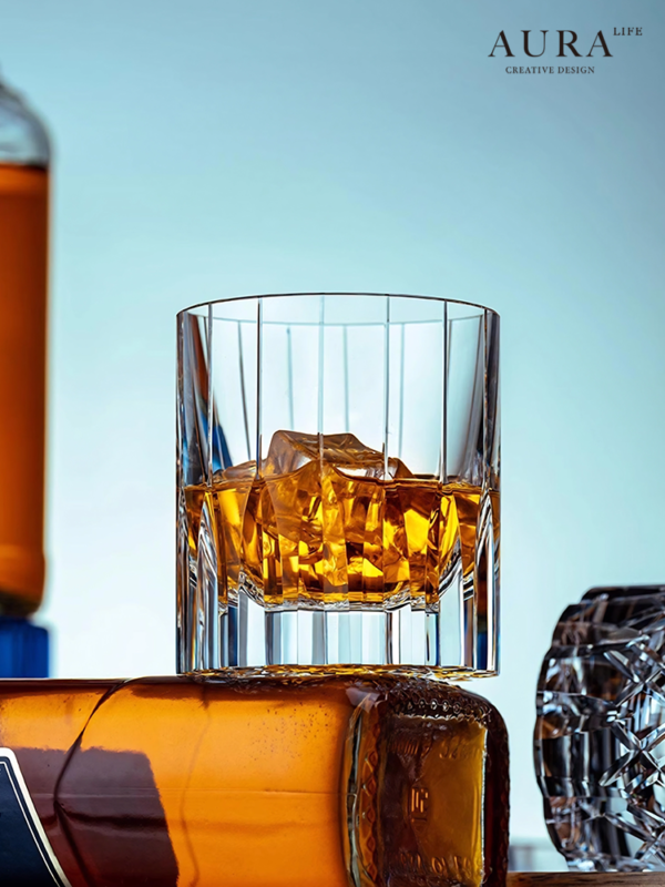 AURA'S Edo Kiriko K9 starburst lead-free crystal cup, high-end wine glass, high-end gift whiskey glass - Image 4