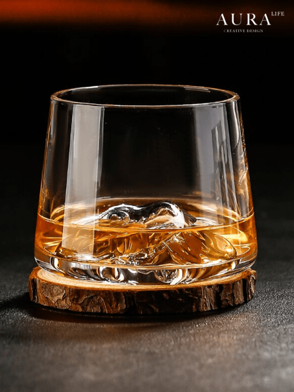 AURA'S iceberg glass ins wind jade wine glass Japanese mountain viewing cup high-end whiskey glass - Image 3