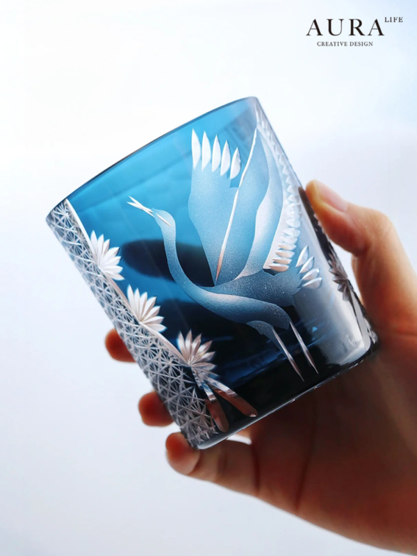 imgextra-i2-3022393754-O1CN01laGbjW1dbNqBPttmz_3022393754 AURA'S Edo Kiriko Shoukaku crystal glass whiskey glass hand-carved wine glass gift cup - Image 1