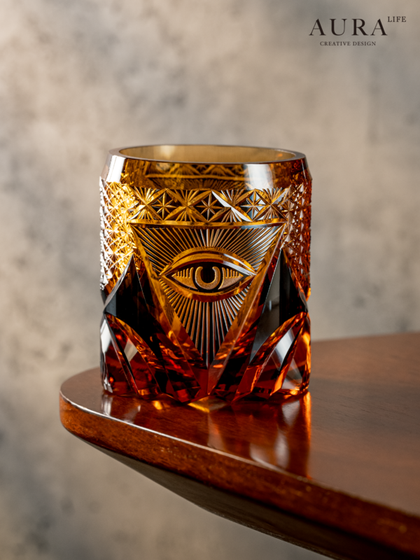 AURA'S God's Eye Edo Kiriko high-end niche handmade wine glass crystal glass whiskey glass - Image 4