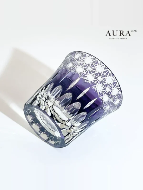 AURA'S Violet Edo Kiriko whiskey crystal glass cup shot glass girls light luxury gift - Image 2