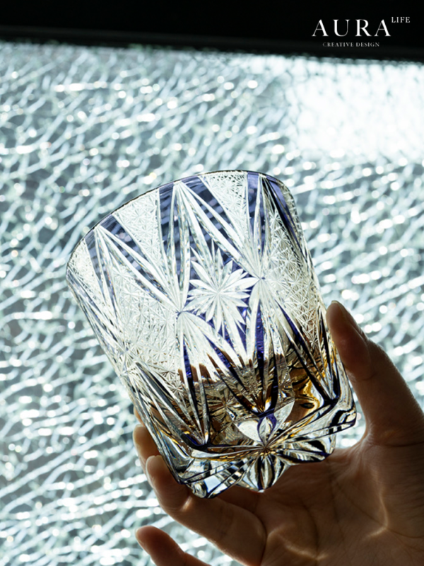 AURA'S Rolla Secret Key Retro Whiskey Cup Edo Kiriko Classical Cup Personalized Handmade Crystal Glass Cup - Image 5