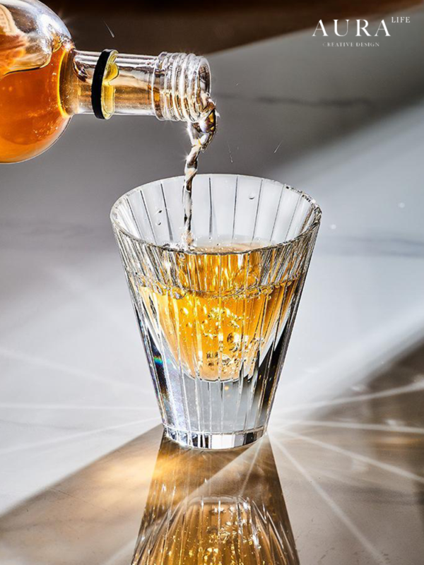 AURA'S high-end handmade lead-free K9 crystal cup Edo Kiriko starburst cup luxury Japanese whiskey wine cup - Image 4