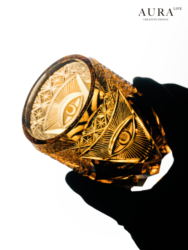 AURA'S God's Eye Edo Kiriko high-end niche handmade wine glass crystal glass whiskey glass - Image 3