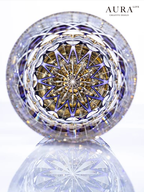 AURA'S amethyst Edo Kiriko hand-carved whiskey glass crystal glass foreign wine glass - Image 3