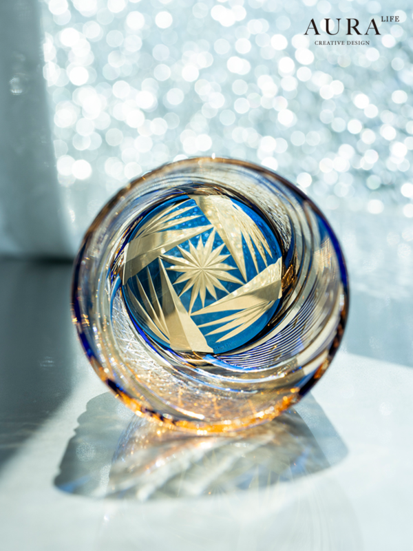 AURA'S Edo Kiriko starry personality niche high-end whiskey cup Japanese-style crystal glass foreign wine cup - Image 2