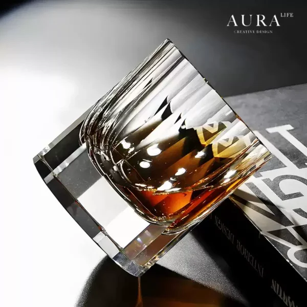 AURA'S high-end K9 crystal cup, light luxury glass, hand-cut wine cup, high-end whiskey cup, foreign wine cup - Image 2