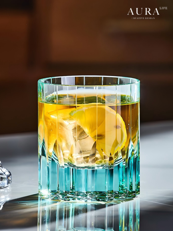 AURA'S Edo Kiriko K9 starburst lead-free crystal cup, high-end wine glass, high-end gift whiskey glass - Image 3