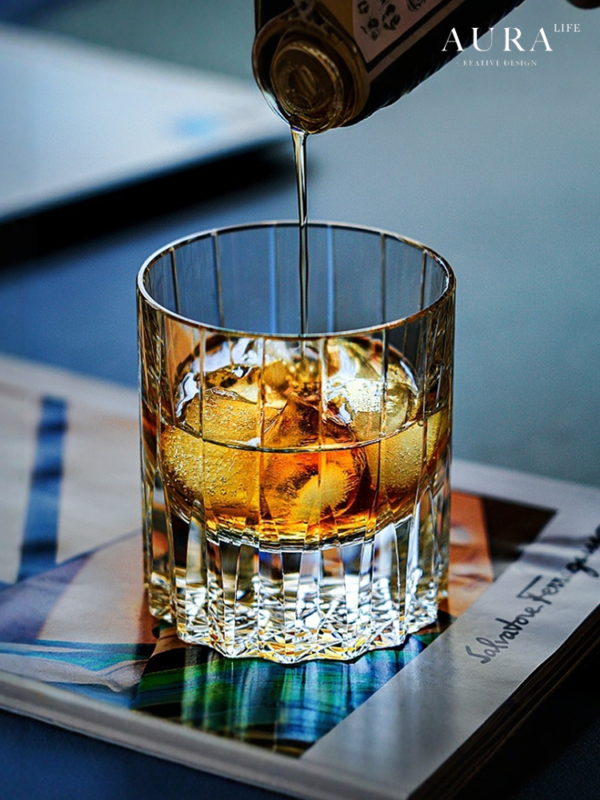 AURA'S Edo Kiriko K9 starburst lead-free crystal cup, high-end wine glass, high-end gift whiskey glass - Image 2