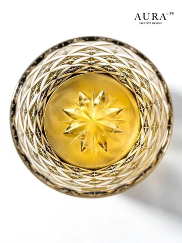 AURA'S Edo Kiriko Shippo light luxury crystal cup high-end whiskey cup crystal glass wine cup - Image 4