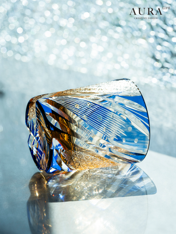 AURA'S Edo Kiriko starry personality niche high-end whiskey cup Japanese-style crystal glass foreign wine cup - Image 3