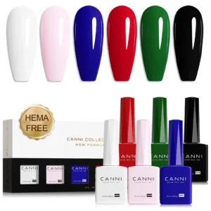 CANNI Gel Nail Polish Kit Upgraded HEMA FREE Classical Gorgeous Color Collection Full Coverage Soak Off UV LED Summer Gel Nails