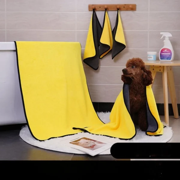 New Pet Dog Absorbent Towel Microfiber Dog Bathing Towel Dog Bathrobes Wiping Cloth - Image 7