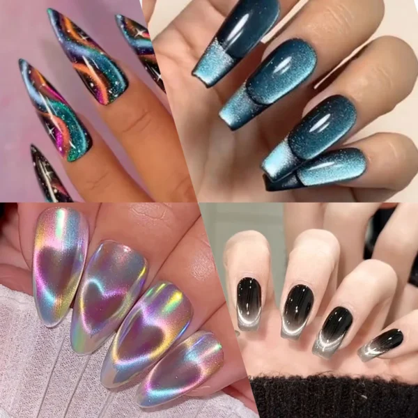 6 in 1 multifunctional five-pointed star cat eye nail art magnetic stick suitable for UV/LED gel nail art design special tools - Image 2