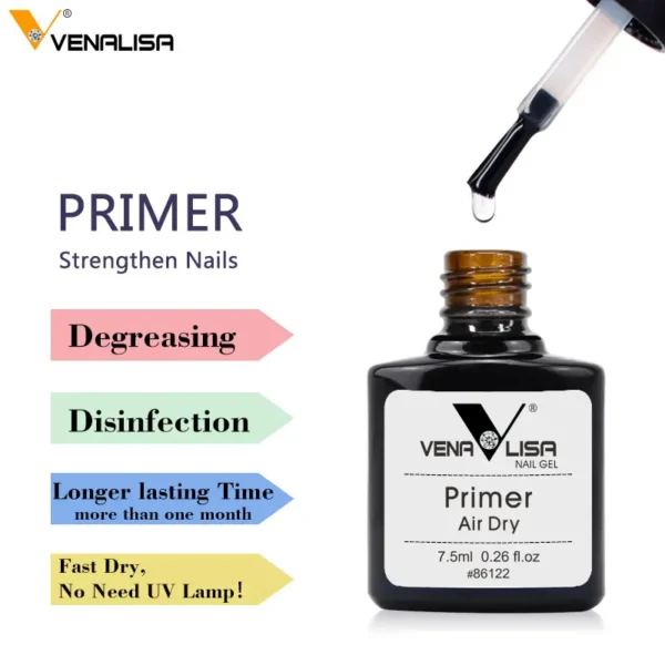 #61508 Venalisa Gel Nail 7.5 ml Top Coat Top Base Coat Foundation for UV Gel Polish Best on Ali New Style Nail Lacquer Varnish - Image 4