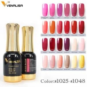 Venalisa Gel Enamel Nail Polish Long Wear Diamond Top Coat Soak-off Nail Polish Gel Polish 12ml 111 Colors Optional Nail Polish