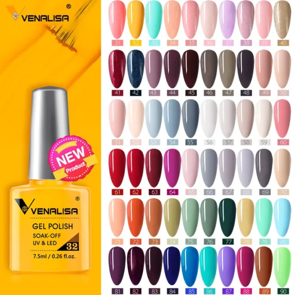 Venalisa Reflective Glitter Nail Gel Polish Neon Color Full Coverage Pigment Nail Art Manicure Soak Off Enamel UV Gel Varnish - Image 5