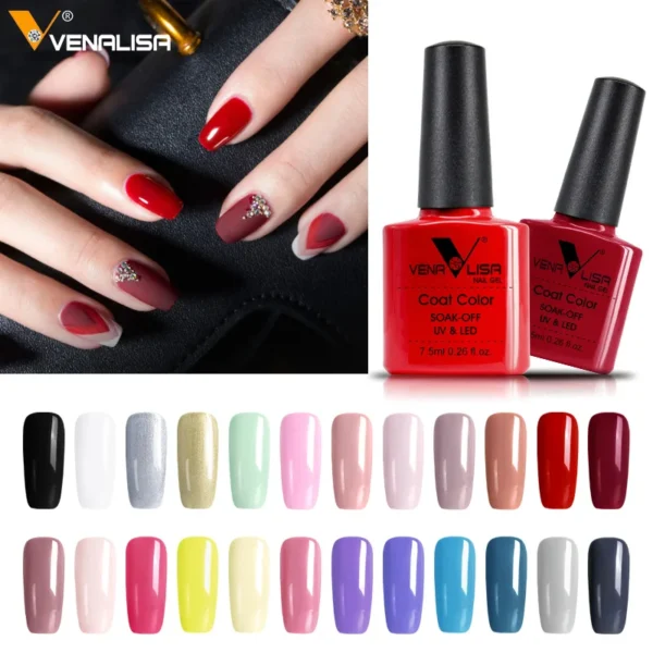 #61508 Venalisa Gel Nail 7.5 ml Top Coat Top Base Coat Foundation for UV Gel Polish Best on Ali New Style Nail Lacquer Varnish - Image 5