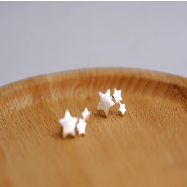 925 sterling silver Star Stud Earrings for Women Elegant Wedding Jewelry pendientes mujer moda 2018 Brincos eh907 - Image 6