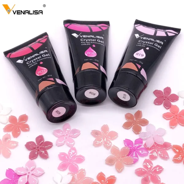 Venalisa Poly Nail Gel Nail Art French Nail Constraction Jelly Builder Extension Gel Acrylic Slip Solutions Clearnser Remover - Image 5