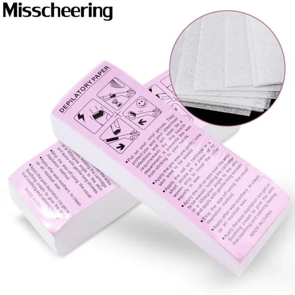 100pcs Removal Nonwoven Body Cloth Hair Remove Wax Paper Rolls High Quality Hair Removal Epilator Wax Strip Paper - Image 1