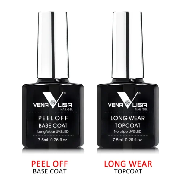 #61508 Venalisa Gel Nail 7.5 ml Top Coat Top Base Coat Foundation for UV Gel Polish Best on Ali New Style Nail Lacquer Varnish - Image 2