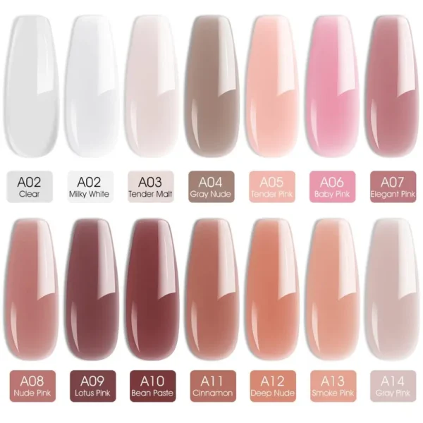 50ml TPO Free Jelly Nail Extension Gel Nail Builder French Nail Gum Venalisa Clear Natural Color Soak Off UV Construction Gel - Image 2