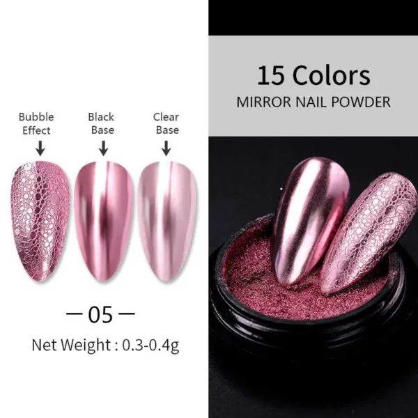 1Box Nail Metal Glitter Powder Metallic Colorful Dust Metal Effect Nail Glitter Gold Nail Art UV Gel Polish Flakes Dust - Image 4