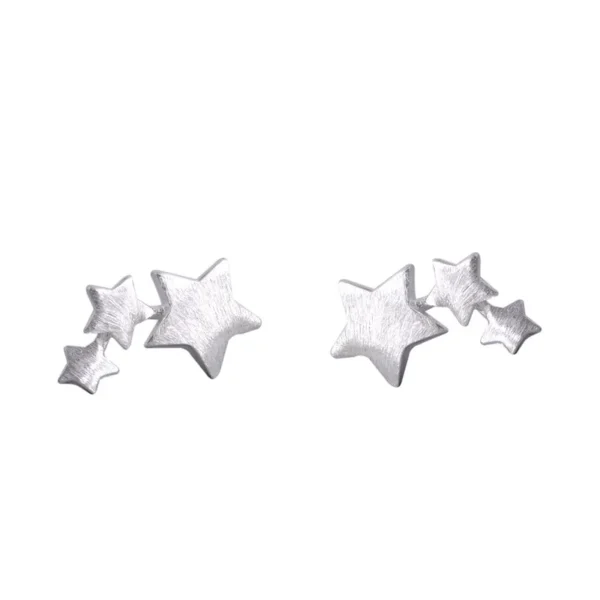 925 sterling silver Star Stud Earrings for Women Elegant Wedding Jewelry pendientes mujer moda 2018 Brincos eh907 - Image 2