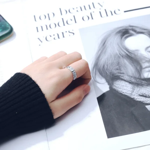 Irregular Rock Texture Gold Ring Women Rings 925 Sterling Silver Anillo Plata 925 Mujer Parure Bijoux Femme 2020 Bague - Image 5