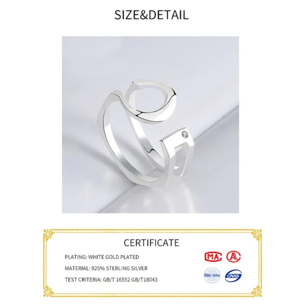 Trendy Bijoux Women BFCLUB Silver Color Ring Jewelry for Double"X" Cross Statement Ring Bague anillos Silver Fine Jewelry - Image 2